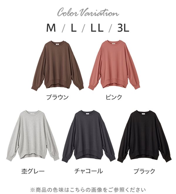 Viola e Viola（ヴィオラ エ ヴィオラ）の「袖ボリューム裏毛スウェットトップス（カットソー）」｜詳細画像