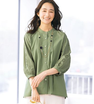 ルフラン（ルフラン）の「大人可愛い。刺しゅうレースブラウス（ブラウス）」