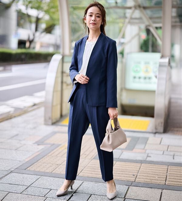 RANAN（ラナン）の「【選べる衿】2点セットベーシックスーツ（パンツスーツ）」｜詳細画像