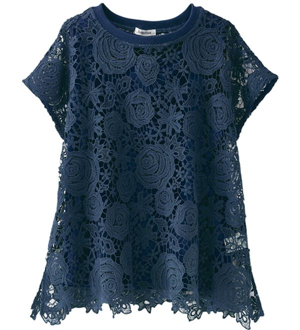 BELLUNA（ベルーナ）の「【Ｌａｇｒｉｌｕａ】ケミカルレースアンサンブル（アンサンブル）」｜ネイビー