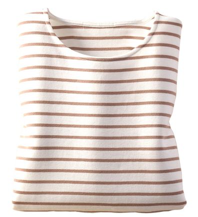 BELLUNA（ベルーナ）の「＜＆ｃｏｃｏｃｈｉ＞ハピネスコットン１００％なめらかボーダープルオーバー（カットソー）」