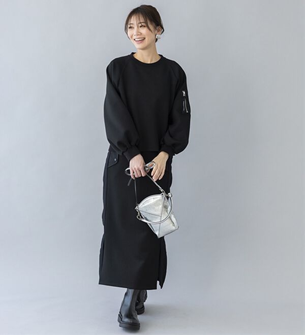 BELLUNA（ベルーナ）の「【ＳＭＡＲＴ　ＥＣＯ　ＪＥＲＳＥＹ】異素材切替プルオーバー（カットソー）」｜詳細画像