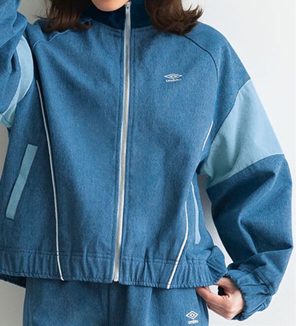 BELLUNA（ベルーナ）の「【ｕｍｂｒｏ】切替デニムジャケット（ブルゾン）」｜インディゴ