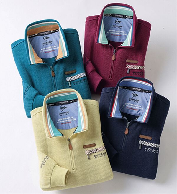 「＜ダンロップ・リファインド＞アクティブハーフジップトレーナー（メンズトレーナー）」｜詳細画像