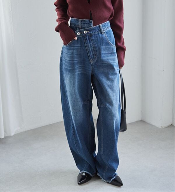 RANAN（ラナン）の「クロスウエストカーブデニム（フルレングスパンツ）」｜詳細画像