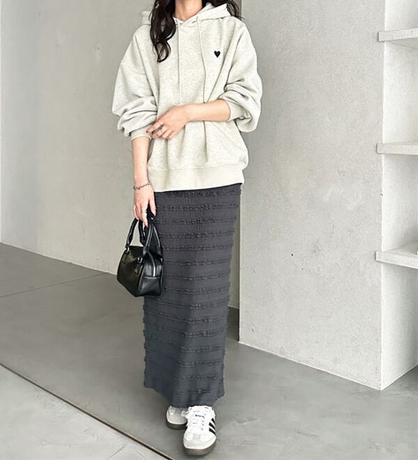 GeeRA（ジーラ）の「すっきりオシャレ見え！ジャカードレースタイトスカート（ロングスカート）」｜詳細画像