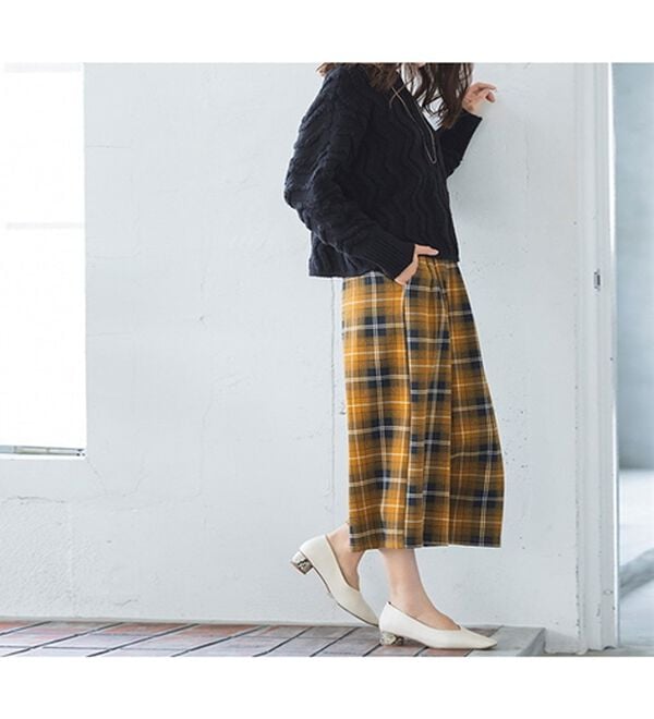 裏起毛ガウチョパンツ クロップド - ベルーナ【公式】