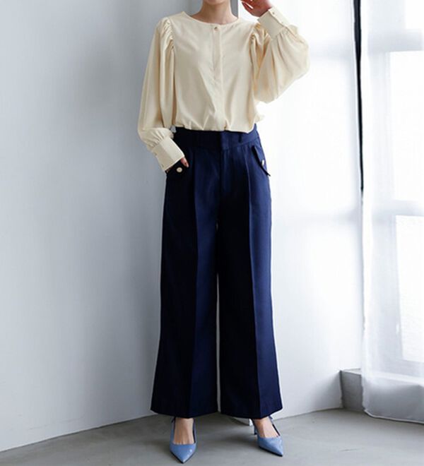 RANAN（ラナン）の「機能付！ギャザーボリューム袖ブラウス（ブラウス）」｜詳細画像