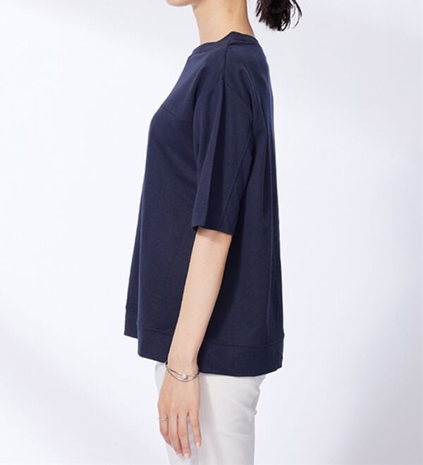 BELLUNA（ベルーナ）の「涼感素材切替デザインプルオーバー（カットソー）」｜詳細画像