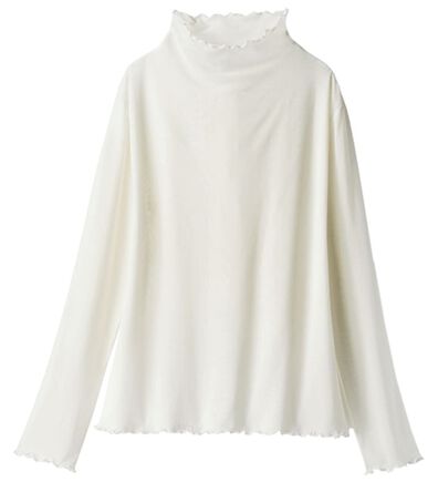 BELLUNA（ベルーナ）の「《重ねて楽しむ！》シアー素材ボトルネックプルオーバー（カットソー）」