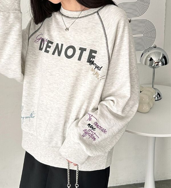 GeeRA（ジーラ）の「ミックスロゴ裏毛スウェット（カットソー）」｜詳細画像