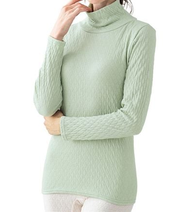「【３色組】すごくのび～る綿混ふっくら編みタートル（肌着・インナーウェア）」