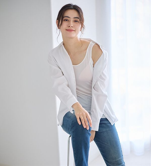 LAVIENNE（ラヴィエンヌ）の「【暑がりさん必見！】瞬間ひんやり冷感！タンクトップインナー＜さらりラボ＞（肌着・インナーウェア）」｜詳細画像