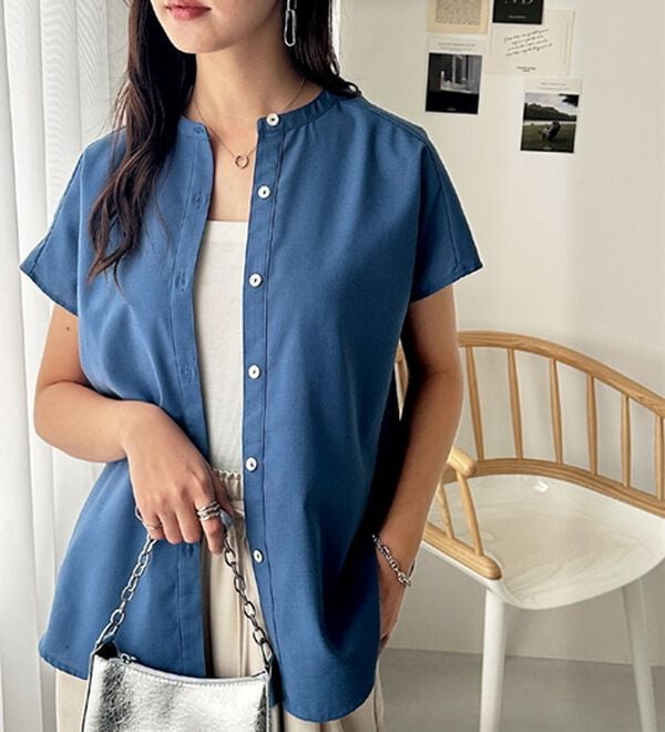 GeeRA（ジーラ）の「綿タッチフレンチスリーブブラウス（ブラウス）」｜詳細画像