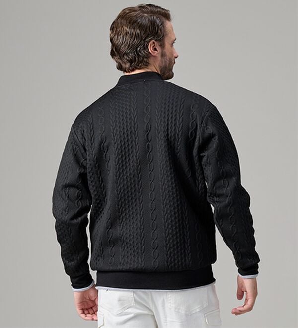 「＜フィラ＞ニット使いフクレジャカードトレーナー（メンズトレーナー）」｜詳細画像