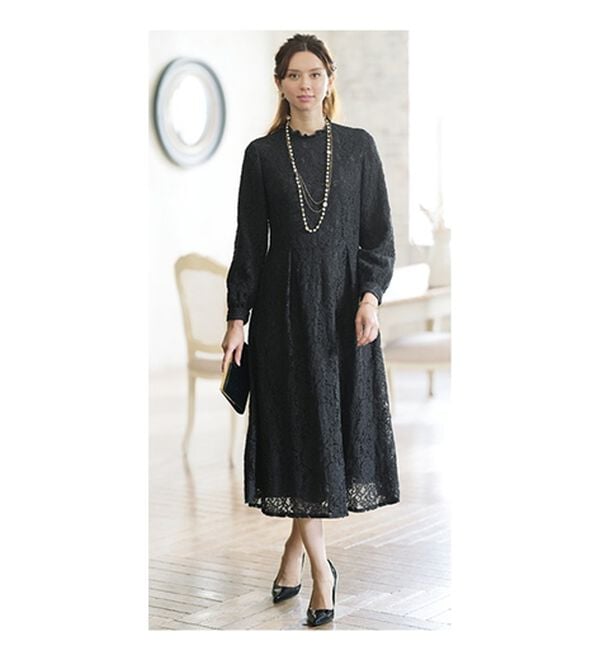 BELLUNA（ベルーナ）の「フリルデザイン総レースワンピース（その他ワンピース）」｜詳細画像