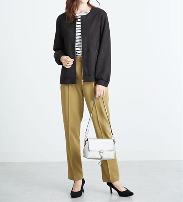 BELLUNA（ベルーナ）の「スエード調素材ノーカラージャケット（ノーカラージャケット）」｜詳細画像