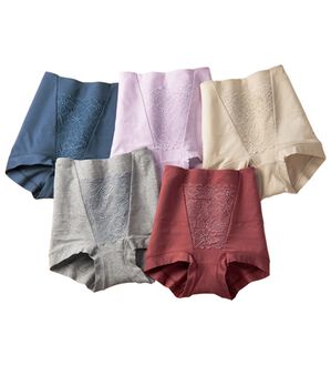 LAVIENNE（ラヴィエンヌ）の「【５色組】綿混　毎日はきたいあったか骨盤補整ショーツ（ショーツ）」｜5色組