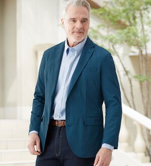 「＜ダンロップ・リファインド＞さらっと軽快サッカーテーラード（メンズジャケット）」｜詳細画像