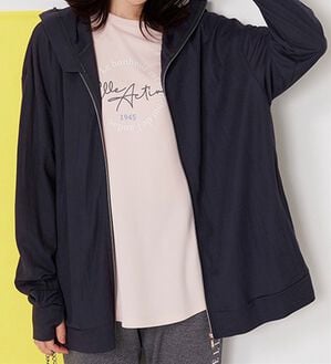 BELLUNA（ベルーナ）の「【接触冷感】絶対に焼けたくない！後プリーツＵＶパーカー（パーカー）」｜チャコール