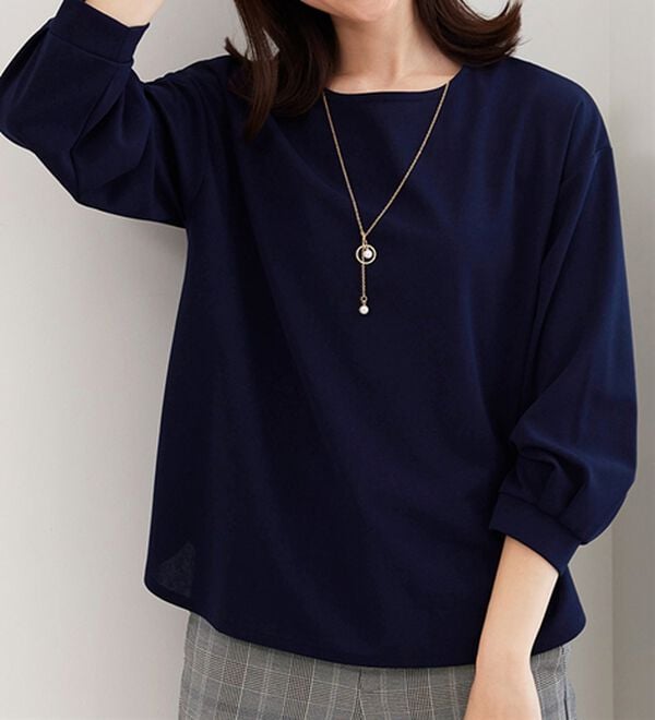 BELLUNA（ベルーナ）の「【2点セット】ジョーゼット素材ネックレス付ブラウス（ブラウス）」｜詳細画像