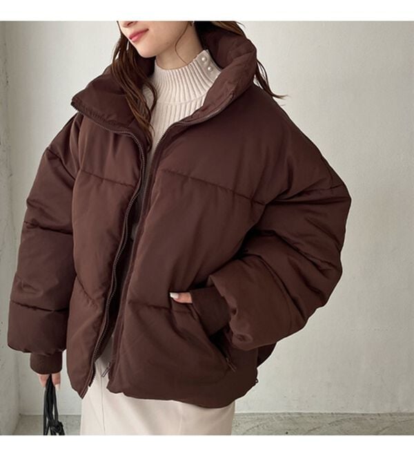 GeeRA（ジーラ）の「スタンドカラーフェイクダウンジャケット（ダウンコート・ジャケット・ベスト）」｜詳細画像