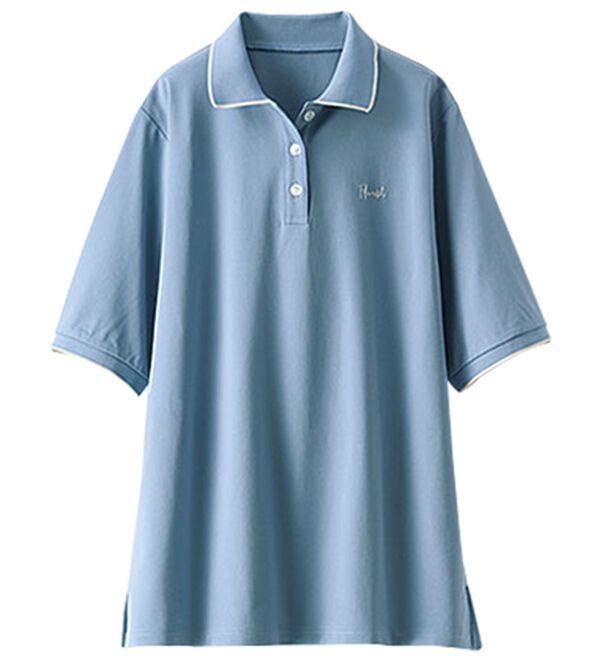 BELLUNA（ベルーナ）の「多機能付配色刺しゅうポロシャツ（カットソー）」｜詳細画像