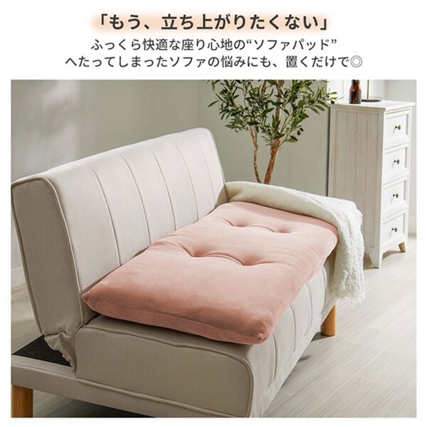 iellio（イエリオ）の「とろけるマイクロソファパッド＜抗菌防臭機能付・ソファーパッド・２人掛け・３人掛け・クッション・長座布団＞（ソファパッド）」｜詳細画像