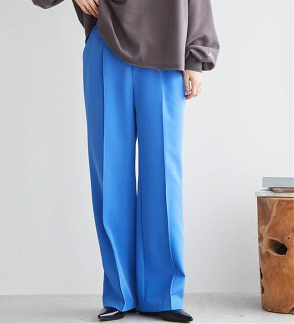 RANAN（ラナン）の「裏起毛美脚シルエットピンタックワイドパンツ（フルレングスパンツ）」｜詳細画像