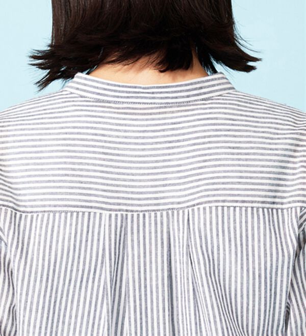 BELLUNA（ベルーナ）の「綿１００％バンドカラーシャツブラウス（ブラウス）」｜詳細画像