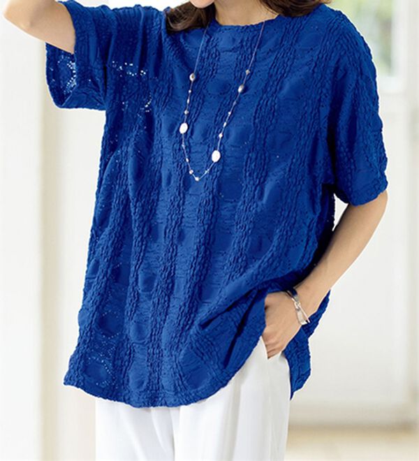 ルフラン（ルフラン）の「着る美人。レースジャカード（カットソー）」｜詳細画像