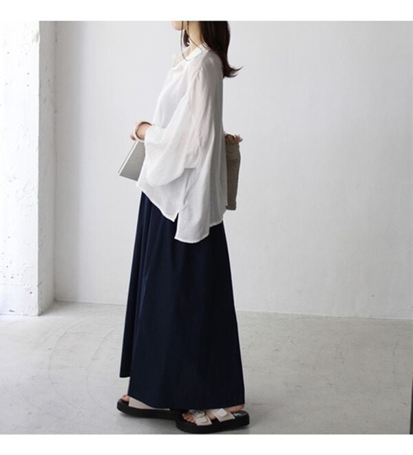 GeeRA（ジーラ）の「ワッシャーポプリンブラウス（ブラウス）」｜詳細画像