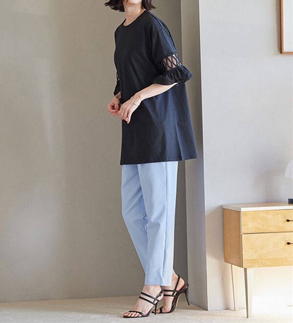 RANAN（ラナン）の「袖レース切替チュニックワンピース（チュニックワンピース）」｜詳細画像