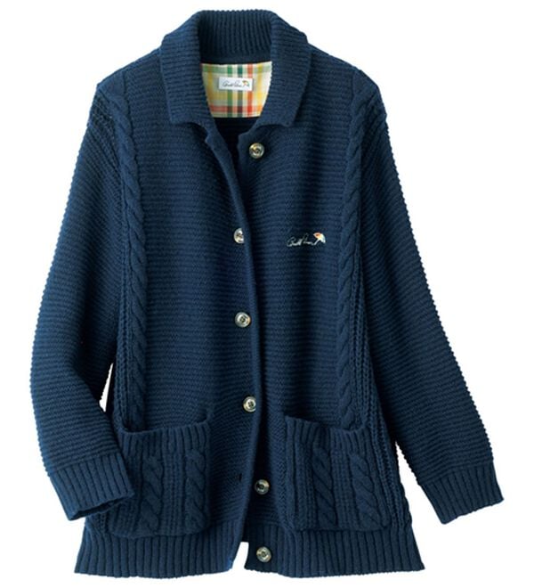 ルフラン（ルフラン）の「【ＡＰ】衿付編地ニットジャケット（その他ジャケット）」｜詳細画像