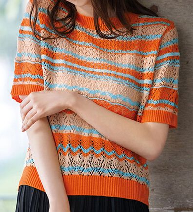 RANAN（ラナン）の「マルチボーダーサマーニット（ニット・セーター）」