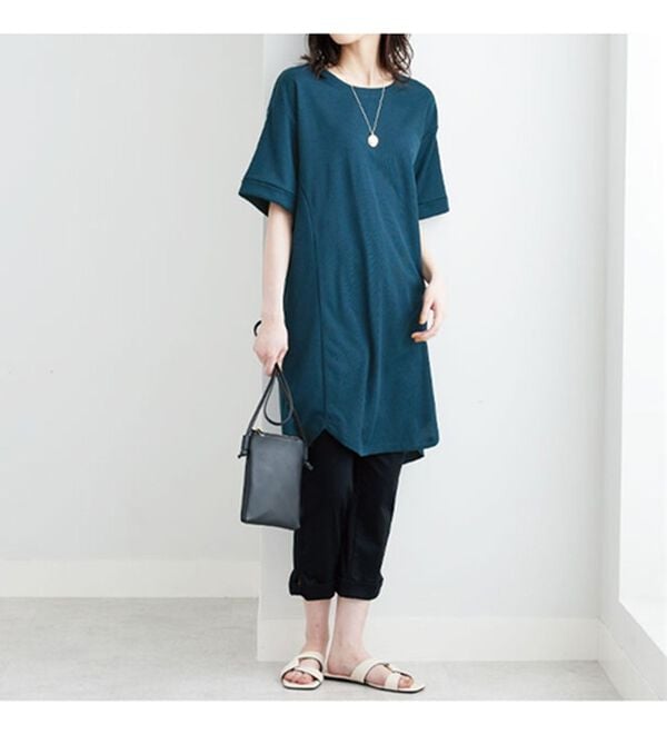 BELLUNA（ベルーナ）の「かのこ素材裾ラウンドチュニックワンピース（チュニックワンピース）」｜詳細画像