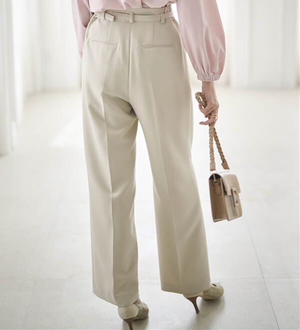 RANAN（ラナン）の「洗える！ベルト付ワイドパンツ（ワイドパンツ・ガウチョ）」｜詳細画像