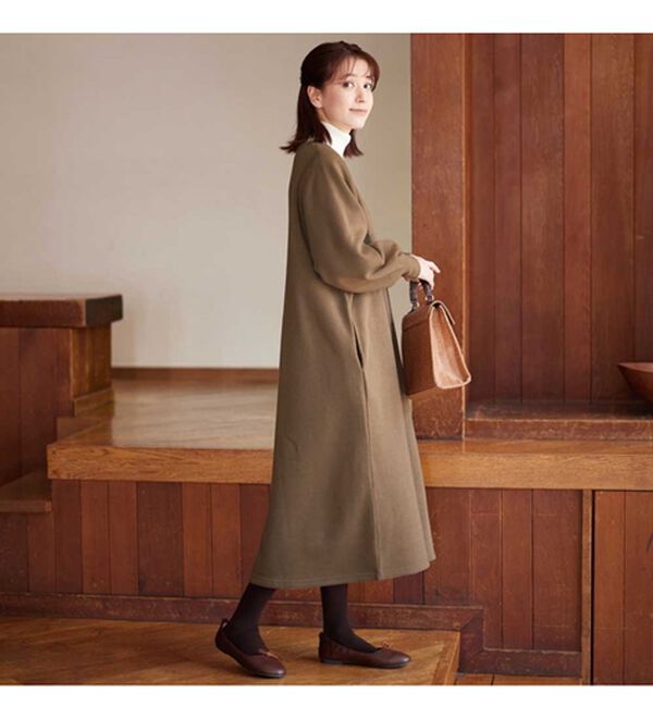 Viola e Viola（ヴィオラ エ ヴィオラ）の「あったか裏起毛ゆるワンピース（カットソーワンピース）」｜詳細画像