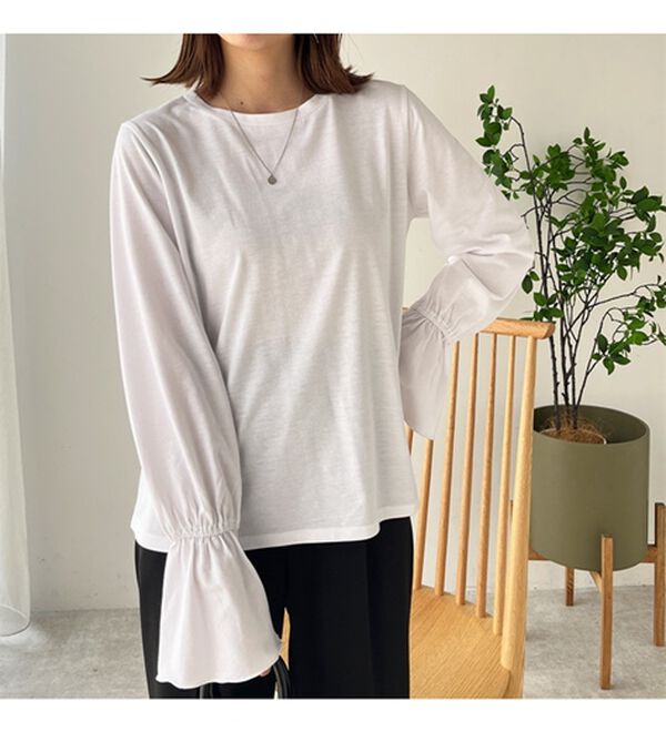 GeeRA（ジーラ）の「ベルスリーブカットソー（カットソー）」｜詳細画像