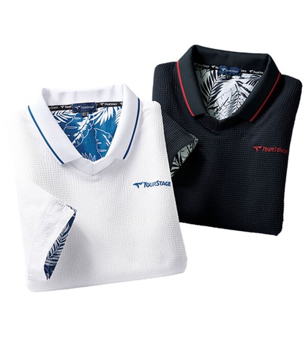 「【２枚組】＜ツアーステージ＞ストレッチサッカーリゾートポロ（メンズポロシャツ）」｜2枚組