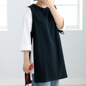 BELLUNA（ベルーナ）の「あぜ素材チュニックベストアンサンブル（チュニック）」｜詳細画像