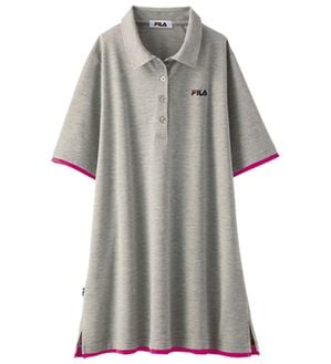 BELLUNA（ベルーナ）の「＜ＦＩＬＡ＞配色使いポロチュニック（チュニック）」｜杢グレー