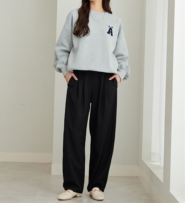 GeeRA（ジーラ）の「【再入荷】オンオフ着られる！カーブパンツ（フルレングスパンツ）」｜詳細画像