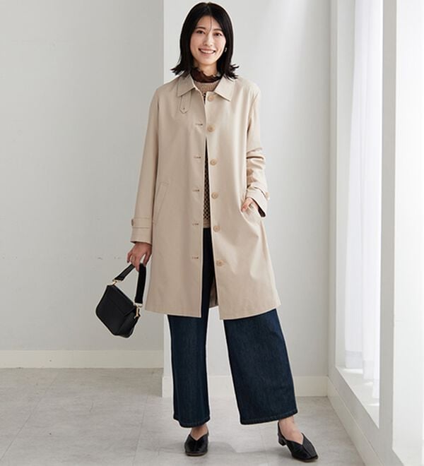 BELLUNA（ベルーナ）の「花粉対策！ライナー付ステンカラーコート（ロングコート）」｜詳細画像