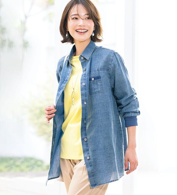 ルフラン（ルフラン）の「夏にも着られる！透けデニムシャツ（シャツ）」｜詳細画像