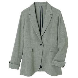 RANAN（ラナン）の「洗える！ピークドラペルジャケット（テーラードジャケット）」｜ライトグレー