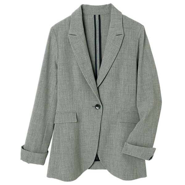 RANAN（ラナン）の「洗える！ピークドラペルジャケット（テーラードジャケット）」｜ライトグレー