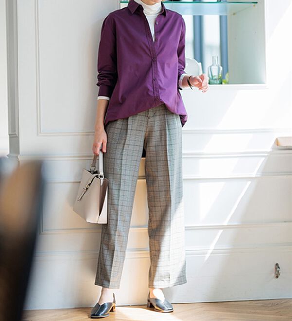 BELLUNA（ベルーナ）の「＜ＳＯＬＯＴＥＸ（Ｒ）＞ストレッチビッグシャツ（シャツ）」｜詳細画像