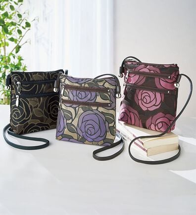 「桐生ジャカード　２段ファスナー付ポシェット（ショルダーバッグ）」