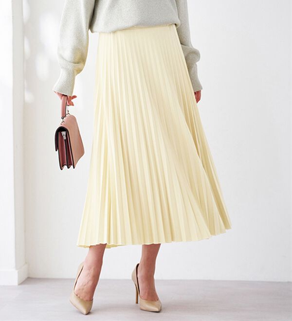 BELLUNA（ベルーナ）の「洗っても形が崩れにくい！プリーツスカート（ロングスカート）」｜詳細画像